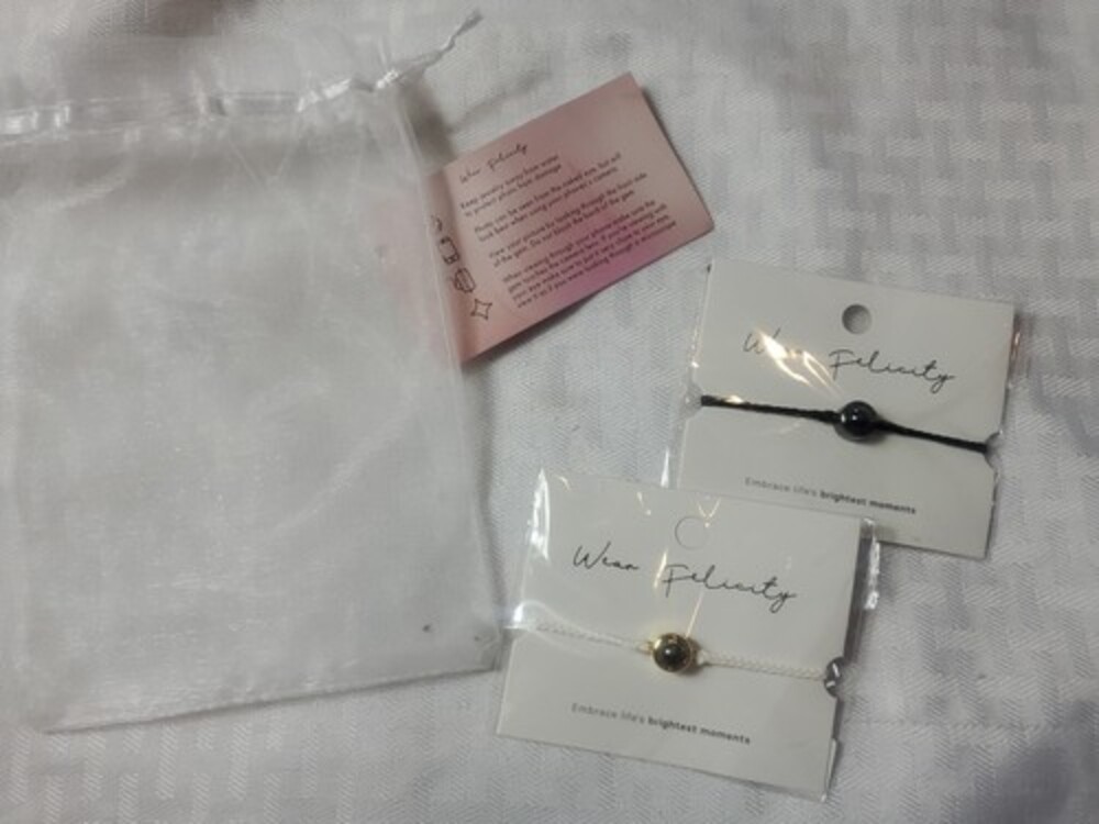 2x Wear Felicity Bracelet Black Stone White Black NEW